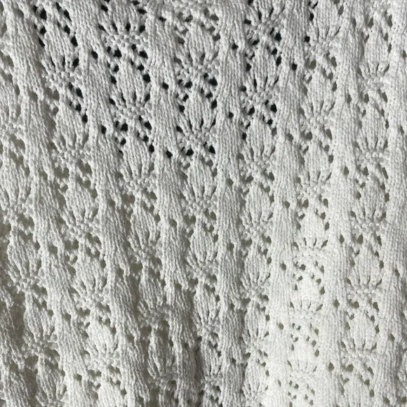 NWT Joie 2 Pc Set Crochet Wide Leg Pants And Tank Top SZ XS SZ L White - Picture 3 of 8